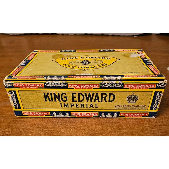 Vintage King Edward The Seventh Imperial Mild Tobacco Cigar Box- EMPTY(gg277) - Picture 3 of 11